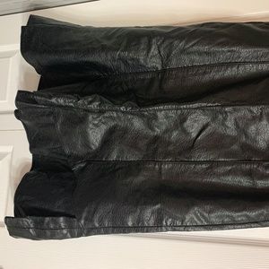 Black Faux Leather Skirt Size 14